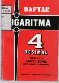 Image of Daftar Logaritma 4 Desimal Dengan Daftar Bunga Delapan Desimal