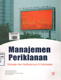Image of Manajemen Periklanan: Konsep dan Aplikasinya di Indonesia